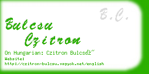 bulcsu czitron business card